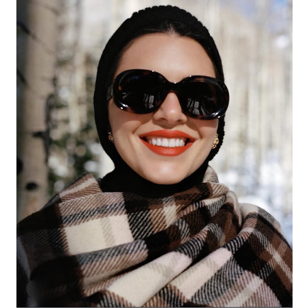 New in Case Loewe Chunky Anagram Sunglasses in Havana